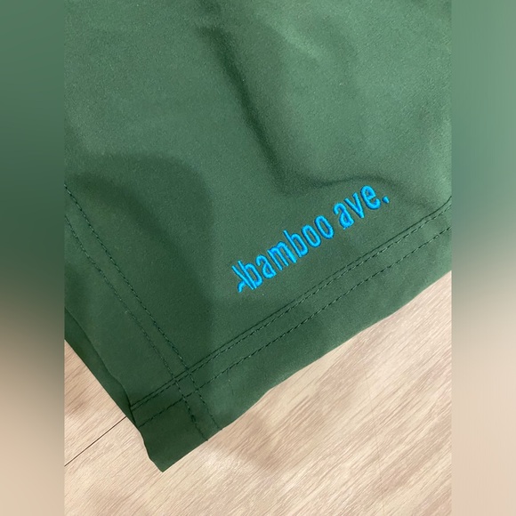 Bamboo Ave Shorts Mens XL Green Boundless Lined Performance Workout Hybrid - Picture 4 of 7